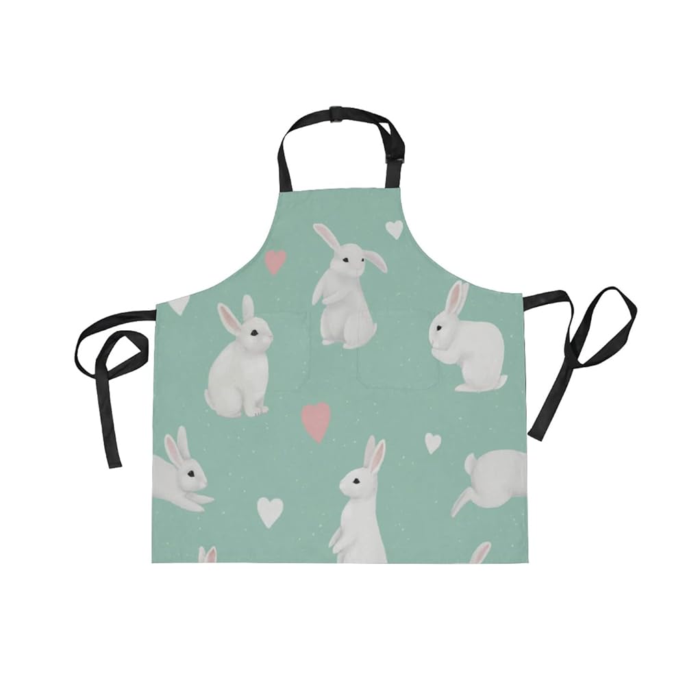 Amazon.co.jp: [ILIUEND] エプロン おしゃれ うさぎ 兎 ウサギ